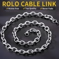 thumbnail image 3 of Collar, cadena y casa, cable Link Rollo, acero inoxidable, 9 mm, 66 cm, 3 of 7
