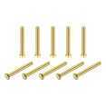 thumbnail image 1 of Unique Bargains Brass Hex Bolts, M5x40mm 10 Pack Fully Thread Grade 4.8 Machine Screws, 1 of 4