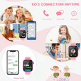 thumbnail image 3 of TOPCHANCES 4G Smart Watch for Boys Girls, 1.83in Touch Screen Kids Smartwatch with Games, Two-way Voice Calls, SOS Call, SMS function (Pink), 3 of 7