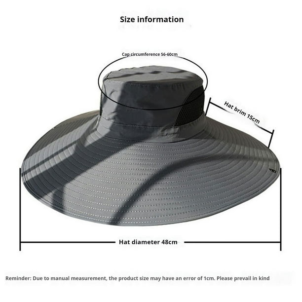 Luzes Solares Al Aire Libre Amplio Sombrero de Pesca Al Aire Libre Del Ventilador Del Sol Sombrero Del Sol de los Hombres con 2 Sombreros de Pesca de Ventiladores Del Sol Y 3 Sombreros de Ventilador A