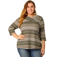 thumbnail image 3 of Top de Rayas Boho Agnes Orinda Cuello vuelto Multicolor 4XL, 3 of 5