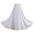 thumbnail image 2 of YONGHS Womens Ballroom Dance Skirt Solid Color Ruffle Dancewear Flamenco Performance Costume White XL, 2 of 3