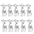 thumbnail image 1 of Botón de Adorno de Imitación Artesanal BLESIY 10 Piezas Ciervos de Navidad de Aleación, 1 of 6