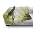 thumbnail image 3 of Africa Soft Flannel Fleece Blanket, Silhouette of Giraffe Ferns National Park Terrestrial Tall Animal Print, Cozy Plush for Indoor and Outdoor Use, 50" x 70", Pale Green Dark Green, by Ambesonne, 3 of 6