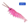 thumbnail image 4 of 50 Uds. De señuelos de pesca de agua salada de 3,5 cm, camarones luminosos con señuelo suave (rosa), 4 of 4