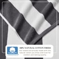 thumbnail image 3 of 100% Cotton Cabana Striped Beach & Pool Towels (4 Pack - 30" x 60", Charcoal Grey), 3 of 6