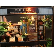 Miniature Wizardi Roombox Kit - Coffee House Dollhouse Kit