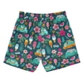 thumbnail image 7 of FORMRS Boys Swim Trunks Quick Dry Mesh Lining Beach Boardshorts, Sizes XS-XL, Green Vibrant Truck Pattern, 7 of 7