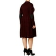 thumbnail image 2 of CALVIN KLEIN Womens Burgundy Long Sleeve Below The Knee Sheath Dress Plus 2X, 2 of 3