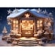 thumbnail image 1 of Bonvvie Christmas Photography Backdrop Xmas Fireplace White Christmas Tree Gifts Pine Trees Family Party Studio Photo Background, 1 of 5