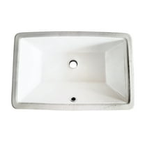 Kingston Brass LB21147 Chancellery 21" Ceramic Rectangular Undermount Bathroom Sink, White