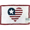 thumbnail image 3 of Serafina Home American Pride Tufted Rug, Red White Blue Small Throw Rug for Entry Way Kitchen Laundry Doorway Bedroom Bathroom  20" x 30" Inch (American Heart), 3 of 5