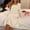 Beige, variant on Naittoop Women's Victorian Nightgown Vintage Lace Patchwork Cute Bowknot Square Neck Long Sleeve Pajama Dress Soft Sleepwear