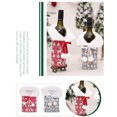 thumbnail image 3 of Bewildely Funda para botella de vino, funda con patrón de alce de encaje, de comedor, ropa navideña para botella de vino, bolsa de Kits de decoración para fiestas Gris, 3 of 6