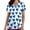 A288 Blue, variant on Scrub Top for Women V Neck Short Sleeve Soft Breathable Dual Pockets Medical Nursing Uniform Working Top Hearts Printed Healthcare Professional Apparel