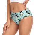 thumbnail image 2 of Fotbe Winter Skiing Penguin Calzones Estampados para Mujer – Ropa Interior de Algodón, Cómoda, Suave y Elástica-XX-Large, 2 of 6