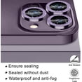 thumbnail image 4 of for iPhone 14 Pro & iPhone 14 Pro Max Camera Lens Protector,Ultra Clear [Case Friendly] [Aluminum Edge] 9H Hardness Camera Ring Cover with Easy Installation Tray [3Pcs in 1 Set] -Glitter Purple, 4 of 5