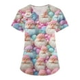thumbnail image 2 of SAATLERI Christmas Womens Scrubs Set V Neck Top and Pant Cute Xmas Print Christmas Medical Uniform Jogger Suit Pocketed Nurse Workwear, 2 of 5