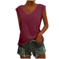 thumbnail image 1 of PVCS T-Shirt Blouse Décontracté pour Femme à Col Rond, Ample, Doux, à Manches Courtes Style Cap, Couleur Unie, 1 of 5