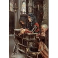 thumbnail image 2 of Arnosa, Jose Gallegos 11x14 Gold Ornate Wood Framed with Double Matting Museum Art Print Titled - Interior of Seville Cathedral, 2 of 4