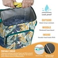 thumbnail image 2 of Aloha Palm Leaf Cooler Backpack, Leakproof Insulated Lunch Backpack with Floral Botanical Print for Men Women Beach Hiking Use, 2 of 6