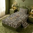 thumbnail image 2 of meiyoeat Camo Initial Letter L Twin Sheets For Boys,Rustic Farmhouse Hunting Camo Bedding For Kids,3 Pieces, 2 of 6