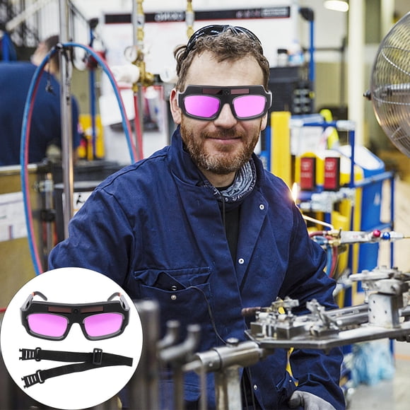 CRAFTHROU 1Ud Gafas De Soldadura Automáticas Protección Uv Anti-Deslumbrante Material ABS Negro