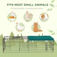 thumbnail image 4 of PawHut Small Animal Cage for Chicken, Rabbits, Chinchillas, 73" x 30" x 20", 4 of 10