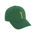 thumbnail image 2 of Daxton 3D Vintage Custom Number Low Profile Adjustable Baseball Dad Hat Cap, Kelly Gold, 1, 2 of 4