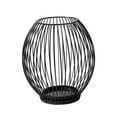 thumbnail image 1 of Soporte para velas, candelabro de jaula de Metal, candelabro de hierro, candelabro de pilar para fiesta, candelabro para sala de estar de boda, 16cmx18cm Negro, 1 of 9