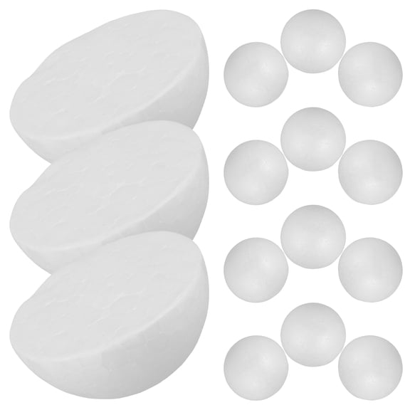SHOWERORO 22Pcs Foam Hemisphere Decorative Craft Balls White DIY Crafts Supplies Valentine S Day Family