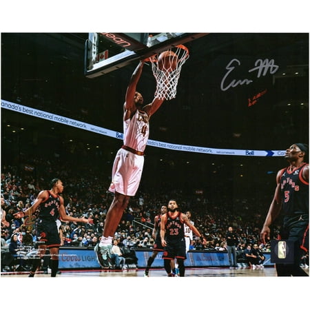 Evan Mobley Cleveland Cavaliers Autographed 8" x 10" White Jersey Dunk Photograph - Fanatics Authentic Certified