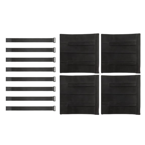 4 Pcs Bunk Bed Ladder Pads with 8 Adjustable Straps, 10x10 Inch Safety Mats for Youngsters, Soft Brushed Fabric Ladder Rung Covers for Loft, Bunk, and Double Bunk Bed Use
