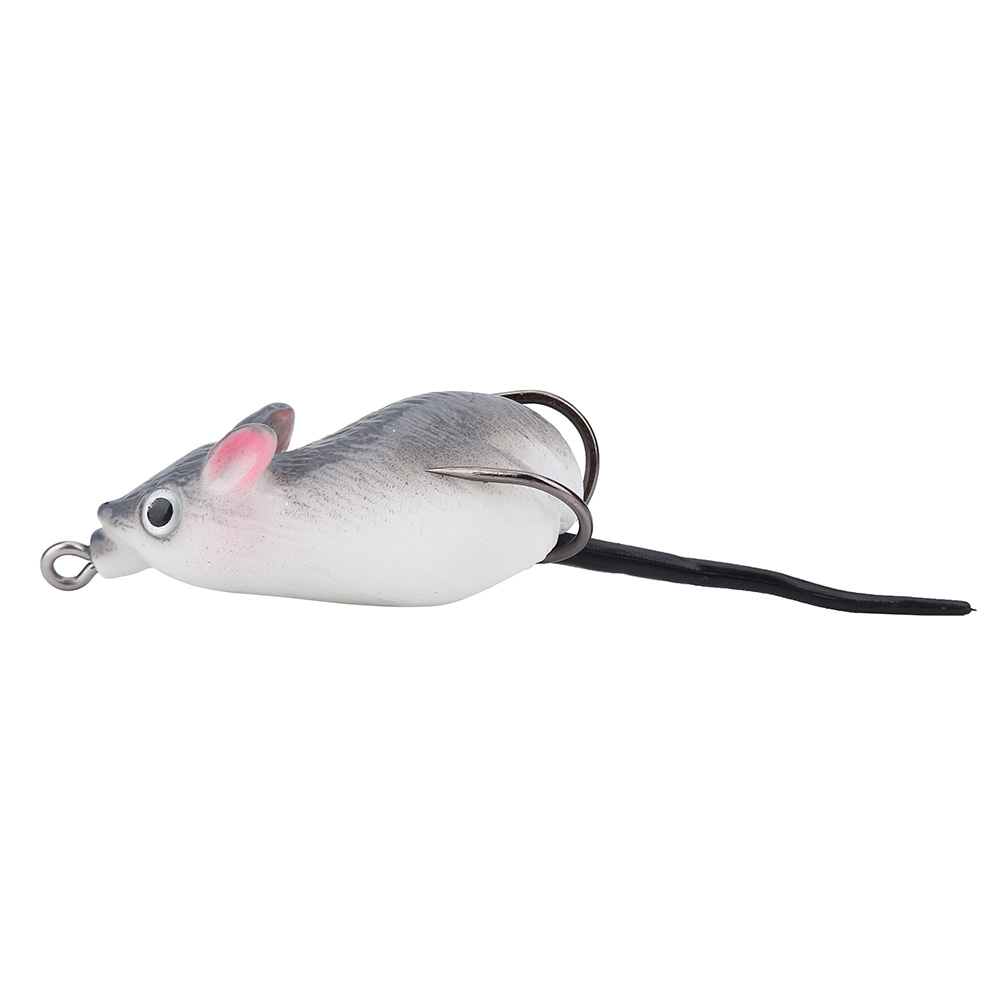 Spptty Herwey Mouse Lure, Soft Bait Lure,Artificial Bait Mouse Shape Soft Fishing Lures Dual Hooks Tackle Accessory - image 2 of 8