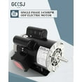 thumbnail image 2 of Electric Motor 5HP 3450 RPM General Purpose Single Phase Motor 208V-230V 5/8" Shaft Diameter Rolled Steel Shell 60 HZ ODP CW/CCW, 2 of 7