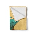 thumbnail image 2 of Minnesota Soft Flannel Fleece Blanket, Doodle Minnesota State Map Superimposed with Ducks in Pond and Buildings Scenery, Cozy Plush for Indoor and Outdoor Use, 70" x 90", Multicolor, by Ambesonne, 2 of 6