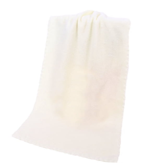 Zhuge Toalla pequeña de coral polar, multiusos: ideal para baño, fitness, ducha, deportes, etc., ideal para diversas situaciones. 30 x 30 cm (color amarillo crema).