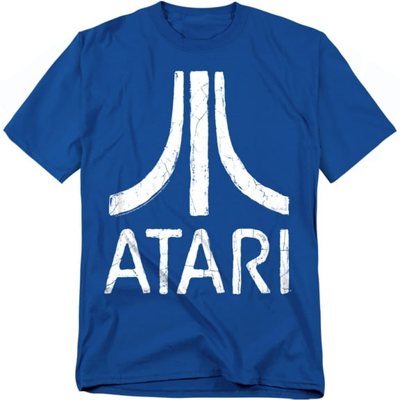 Atari T-Shirt Rough Logo Unisex Graphic Tee For Men & Women Royal 
