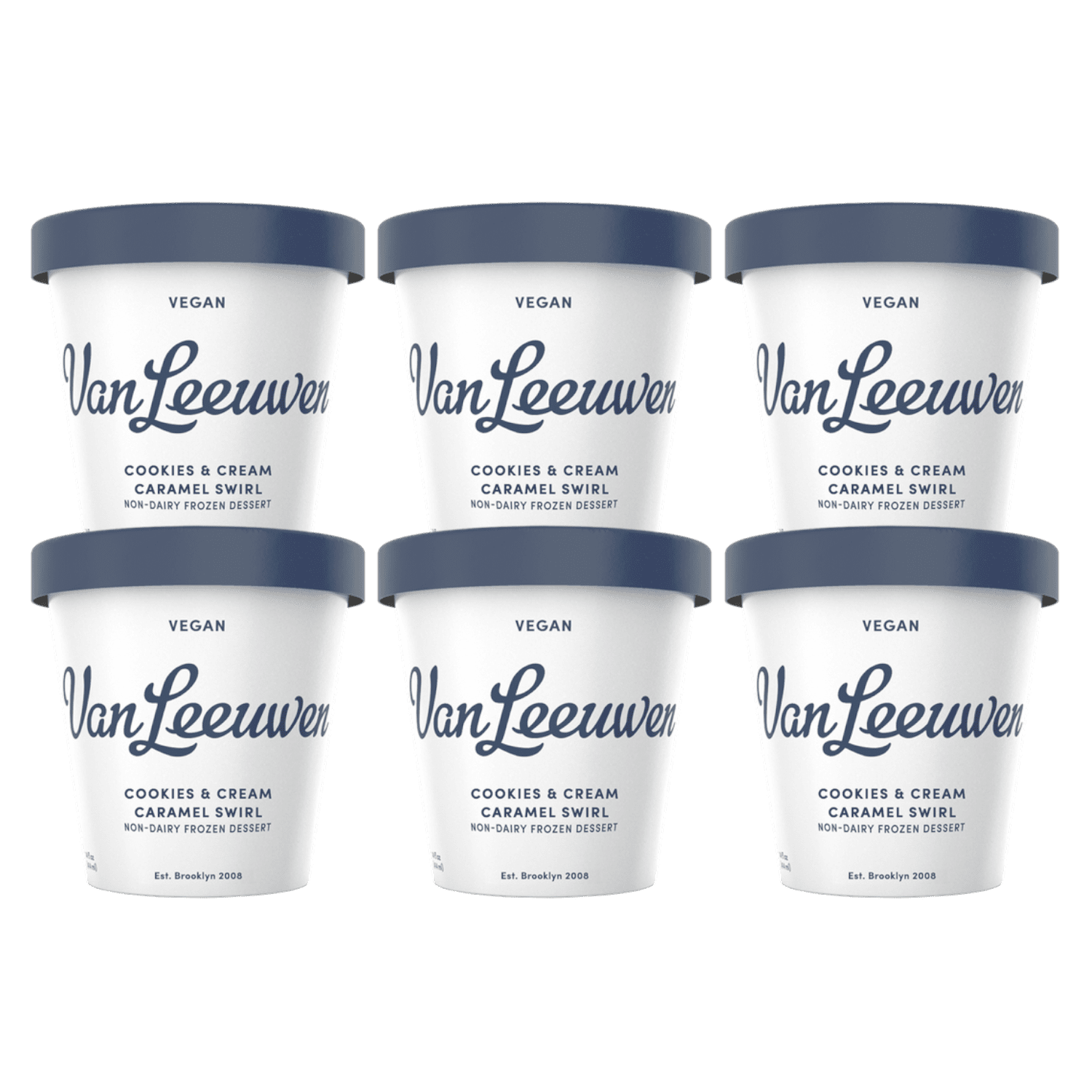 Van Leeuwen Ice Cream Cookies & Cream Caramel Swirl Dessert, 14 Fl Oz