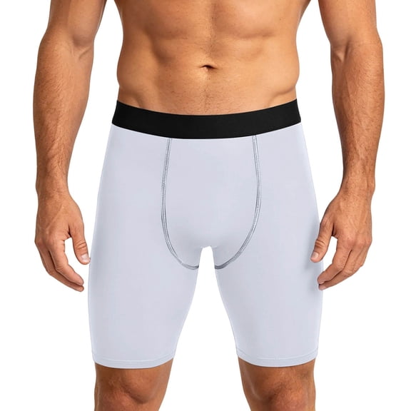 JTSRKL Men's High Elastic Sport Shorts Solid Moisture Wicking Base Layer Tight Fit Short Pants Training Basketball Football Running Athletic Inner Shorts White M