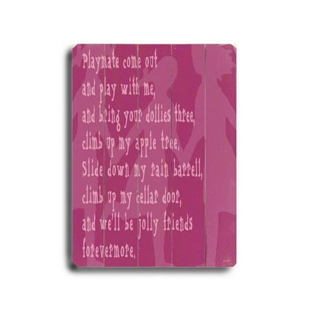 Artehouse LLC Playmate 2 by Lisa Weedn Textual Art Plaque