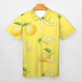 thumbnail image 3 of Lemons on Yellow Men Zipper T-shirt Summer Casual Short Sleeve T-shirt Top, 3 of 7