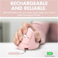thumbnail image 6 of X9 Performance Wireless Vertical Ergonomic Mouse - (BT + 2.4Ghz) - Click in Comfort - Up to 4000 DPI, 6 Button, Rechargeable - Bluetooth Ergonomic Vertical Mouse Wireless - For Mac and PC - Pink, 6 of 8