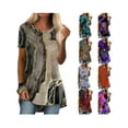thumbnail image 4 of Gvmfive Women T Shirts Short Sleeve Loose Printed Summer Tops, 4 of 4