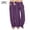 Purple, variant on Womens Solid Cotton Linen Pants 2pc Casual Baggy Fall Lounge Trousers Loose Fit High Waist Drawstring Pj Pants With Pockets