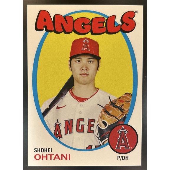 Collectible 2023 Topps Throwback Thursday Shohei Ohtani #44 Los Angeles Angels Trading Card Base Los Angeles Angels MLB Baseball Trading Card