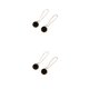 thumbnail image 2 of Jumpingount 1 par de pendientes de gota, cadena larga, elegante aleación, gota de oreja, ropa portátil, suministro a juego, exquisito pendiente Negro 2Conjunto, 2 of 6