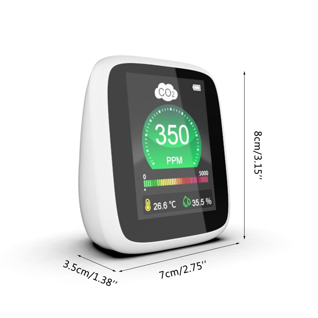 MOMOJIA Indoor CO2 Meter 400-5000ppm Air Quality Monitor CO2 Monitor Tester Indoor Air Quality Sensor CO2 Detector