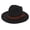 Black, variant on Women Wide Brim Straw Panama Roll up Hat Fedora Beach Sun Hat UPF50+