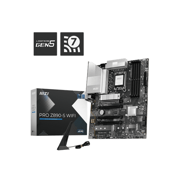MSI PRO Z890-S WIFI LGA 1851 Intel Z890 SATA 6Gb/s ATX Motherboard